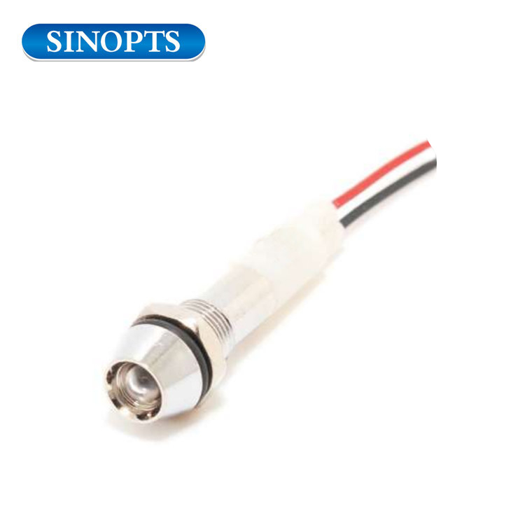 6V Red LED Metal Strip Line 6mm Indicator Light