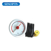 Brass Capillary Steam Boiler Pressure Gauge 