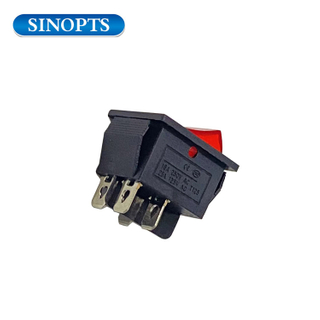 4 pin LED mini black ship type switch