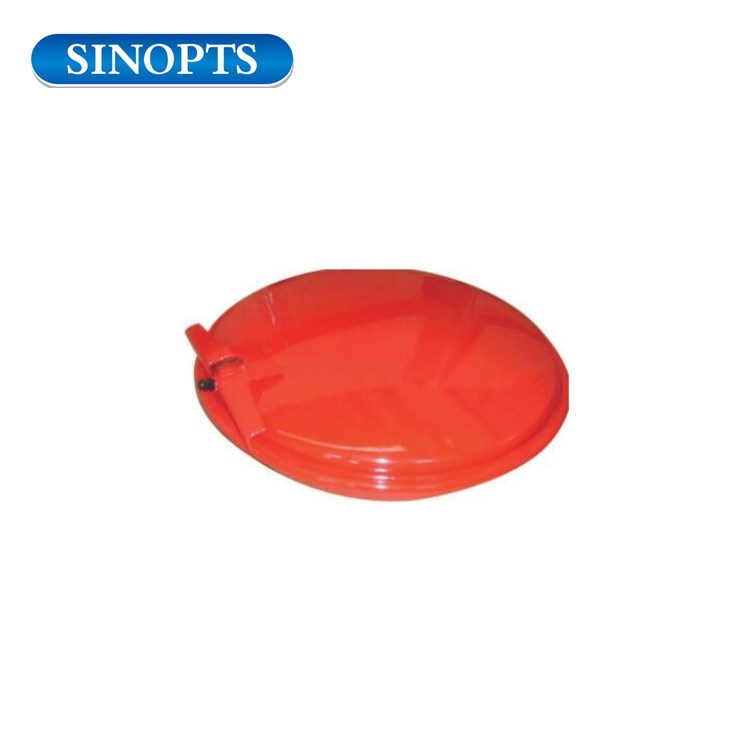 Round red water heater expansion tank