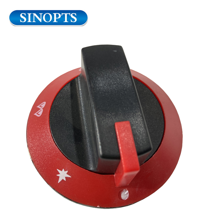  Red Oven Knob with Flame Logo 