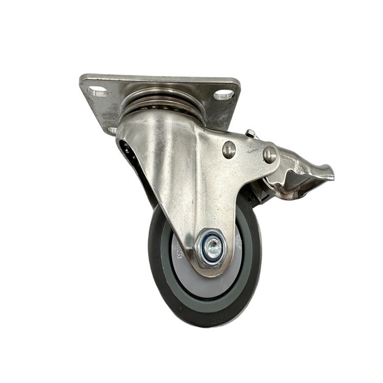 Lightweight 3-Inch (75mm) Fixed TPR Directional Wheel Silent Wear Resistant Manual Belt Bearing Tools