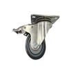 Lightweight 3-Inch (75mm) Fixed TPR Directional Wheel Silent Wear Resistant Manual Belt Bearing Tools