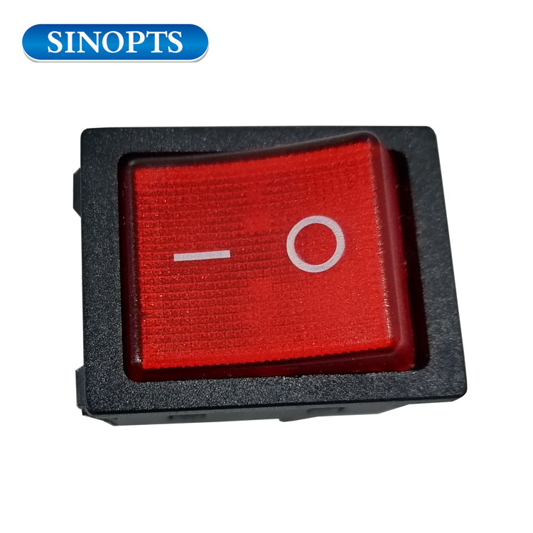 On-off Rocker Switch with Red Led Light 4pin 2position