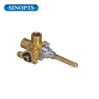 Brass lp gas pressure relief valve for double side pilot burner gas stoves